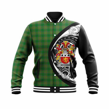 Wickham Irish Clan Baseball Jacket Celtic Circle Style Unisex - Tartan Vibes Clothing
