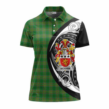 Wickham Irish Clan Women's Polo Shirt Celtic Circle Style Women - Tartan Vibes Clothing