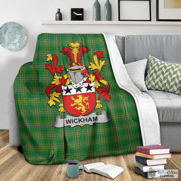 Wickham Irish Clan Tartan Blanket with Coat of Arms - Tartan Vibes Clothing