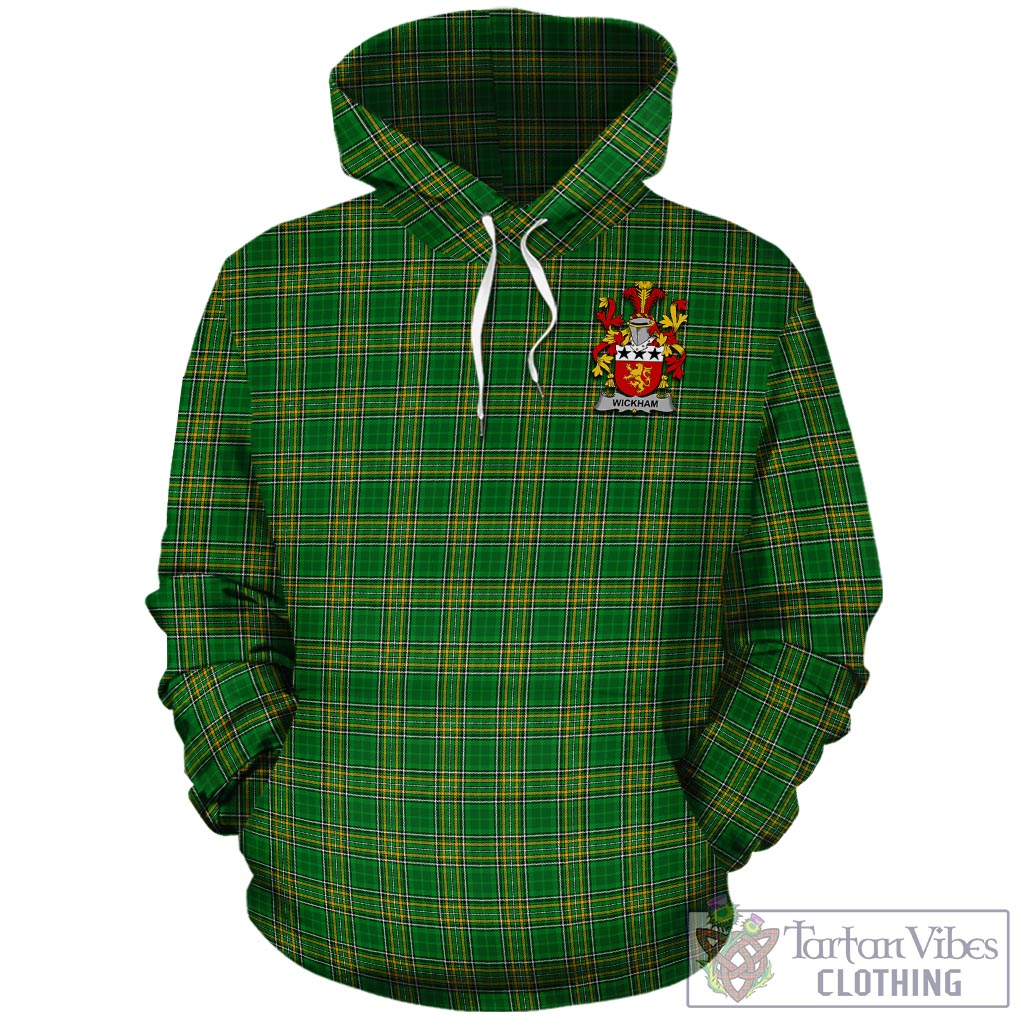 Wickham Irish Clan Tartan Hoodie with Coat of Arms - Tartan Vibes Clothing