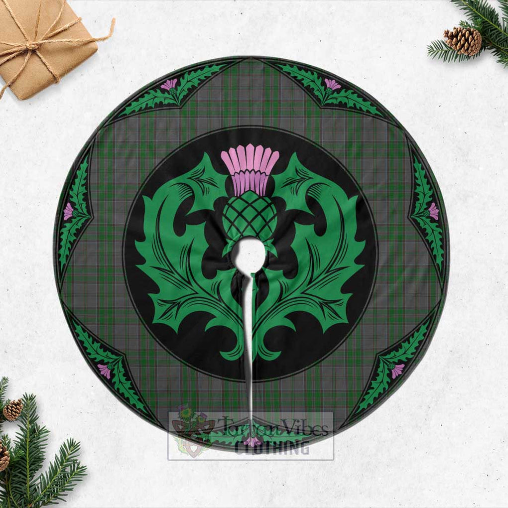 Tartan Vibes Clothing Wicklow County Ireland Tartan Christmas Tree Skirt Scottish Thistle Style