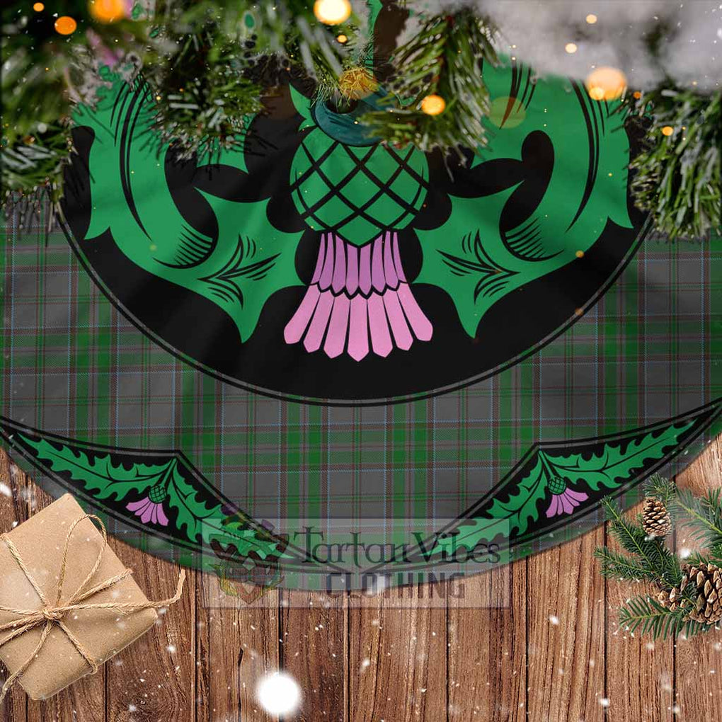 Tartan Vibes Clothing Wicklow County Ireland Tartan Christmas Tree Skirt Scottish Thistle Style