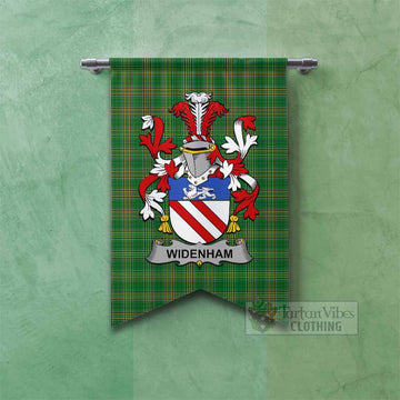 Widenham Irish Clan Tartan Gonfalon, Tartan Banner with Coat of Arms Fishtail - Tartan Vibes Clothing