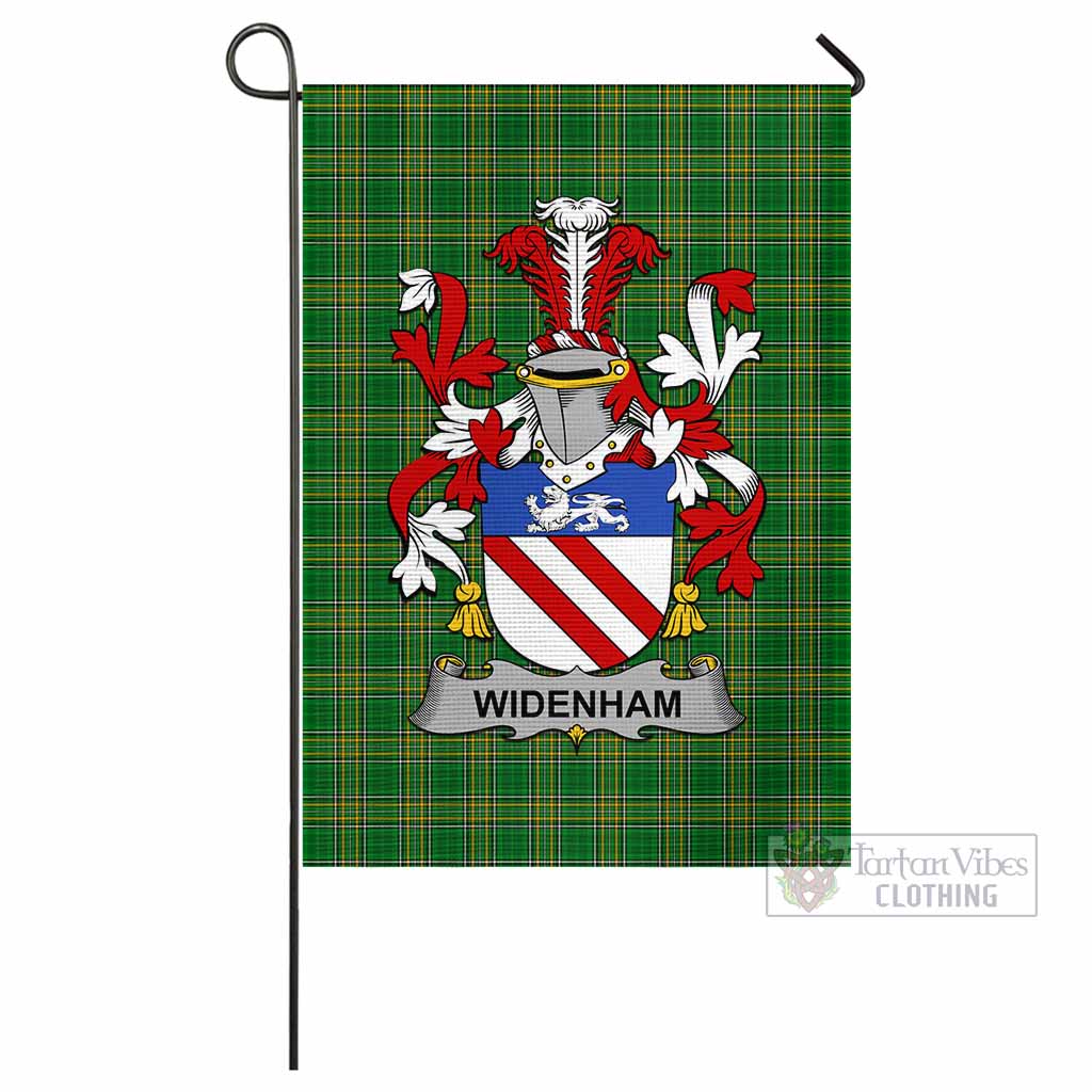 Tartan Vibes Clothing Widenham Irish Clan Flag with Coat of Arms