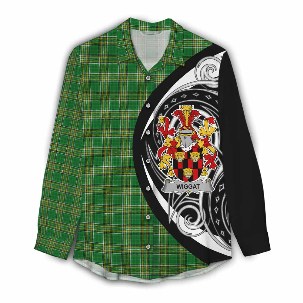 Wiggat Irish Clan Women's Casual Shirt Celtic Circle Style Female - Tartan Vibes Clothing