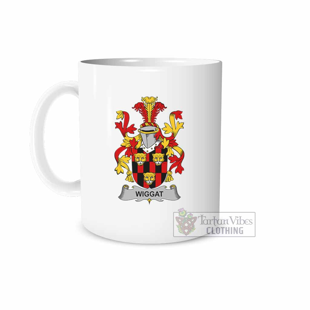 Tartan Vibes Clothing Wiggat Irish Clan Coat of Arms Ceramic Mug