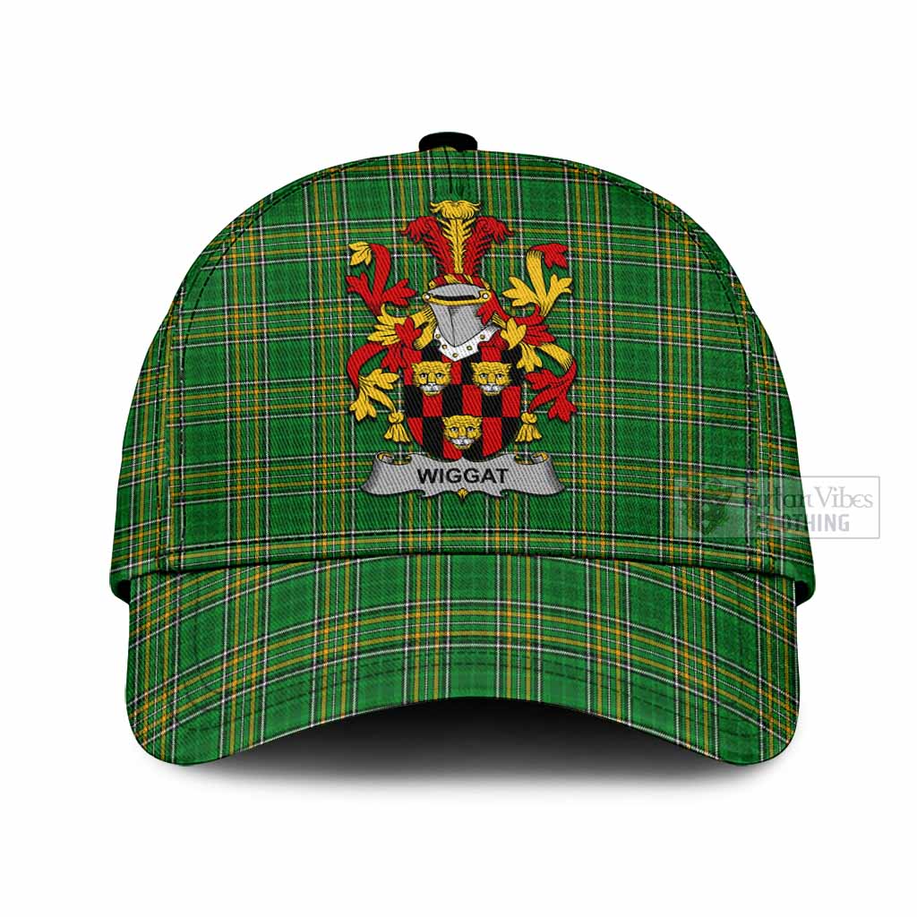 Tartan Vibes Clothing Wiggat Irish Clan Tartan Classic Cap with Coat of Arms