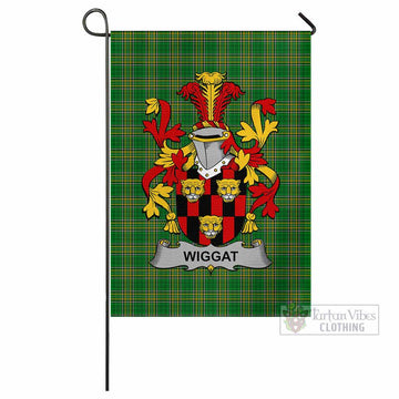 Wiggat Irish Clan Tartan Flag with Coat of Arms