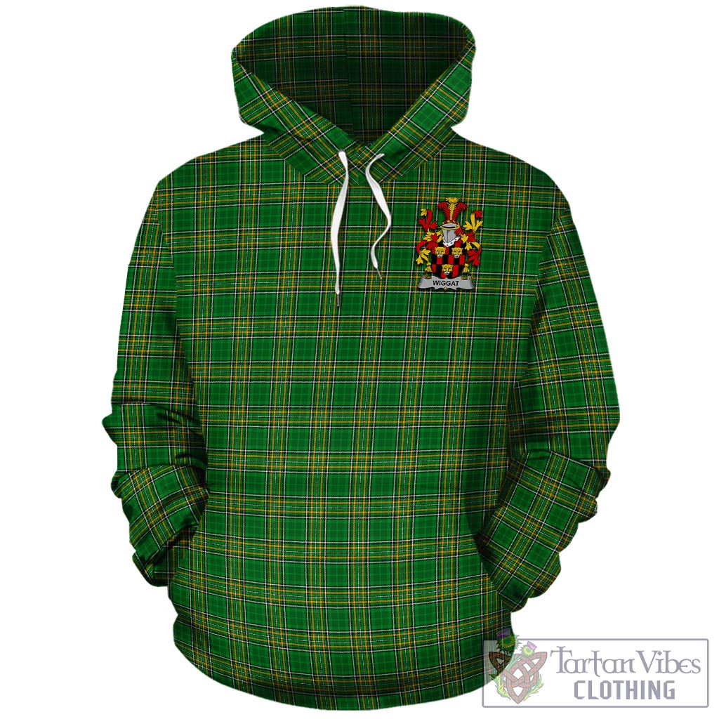 Wiggat Irish Clan Tartan Hoodie with Coat of Arms - Tartan Vibes Clothing