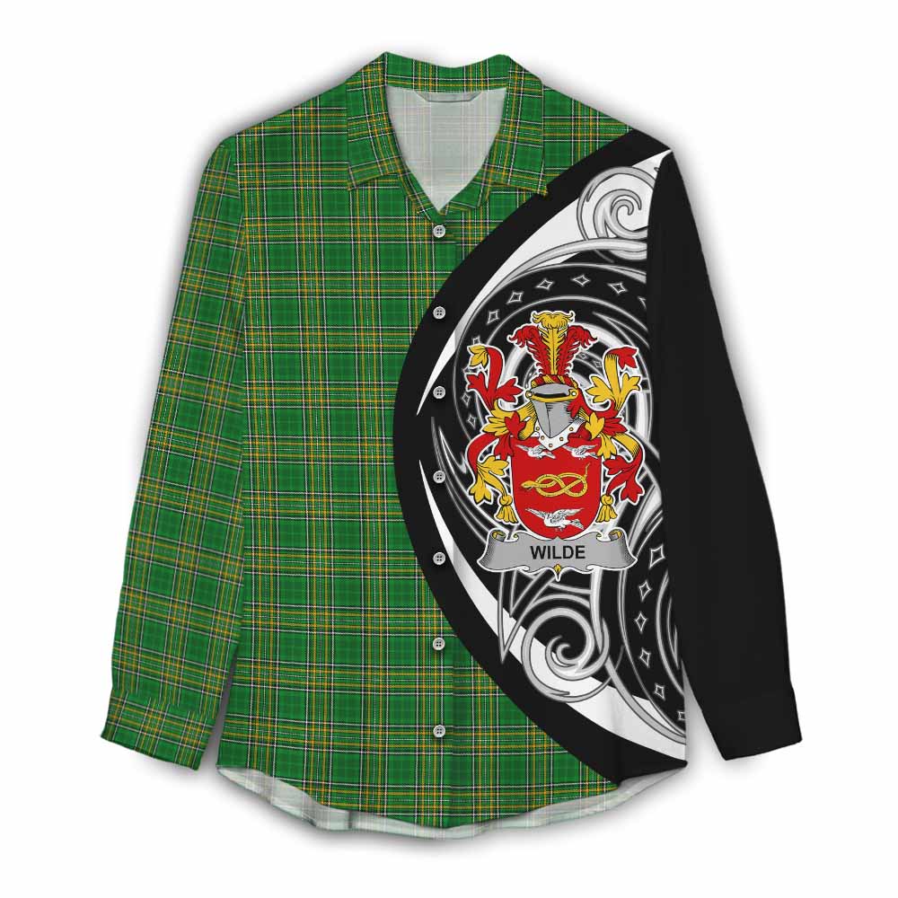 Wilde Irish Clan Women's Casual Shirt Celtic Circle Style Female - Tartan Vibes Clothing