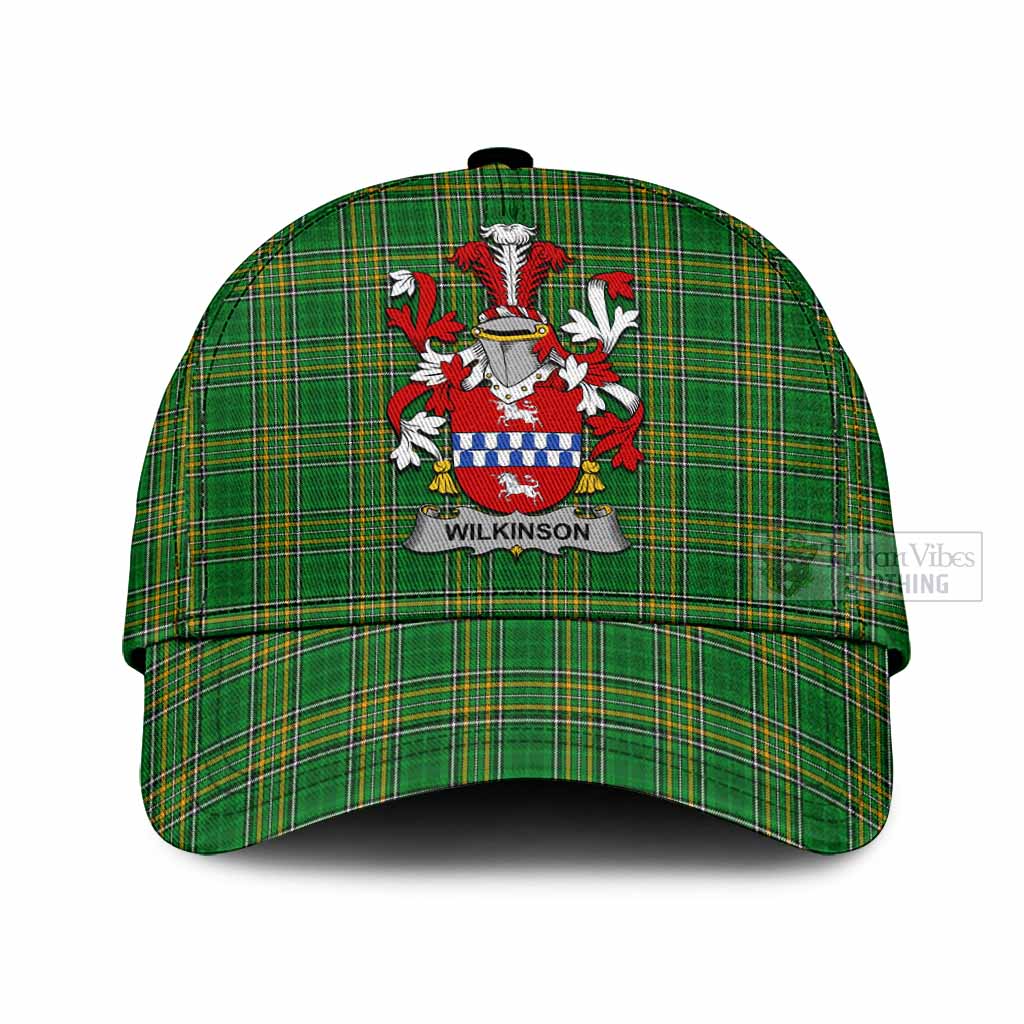 Tartan Vibes Clothing Wilkinson Irish Clan Tartan Classic Cap with Coat of Arms