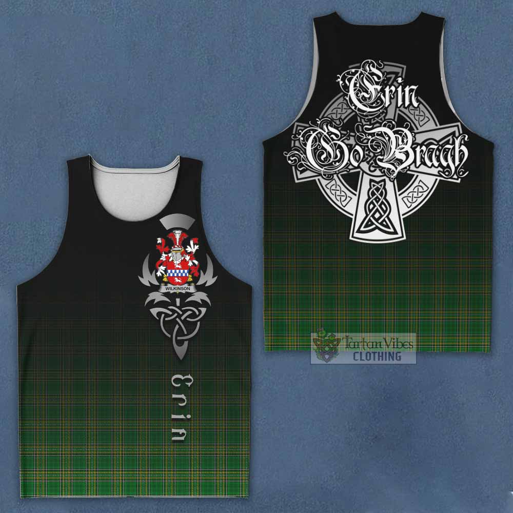 Wilkinson Irish Clan Men's Tank Top with Coat of Arms Erin Go Bragh Celtic Inspired - Tartan Vibes Clothing