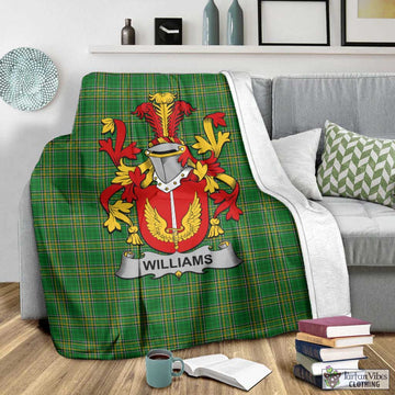 Williams Irish Clan Tartan Blanket with Coat of Arms