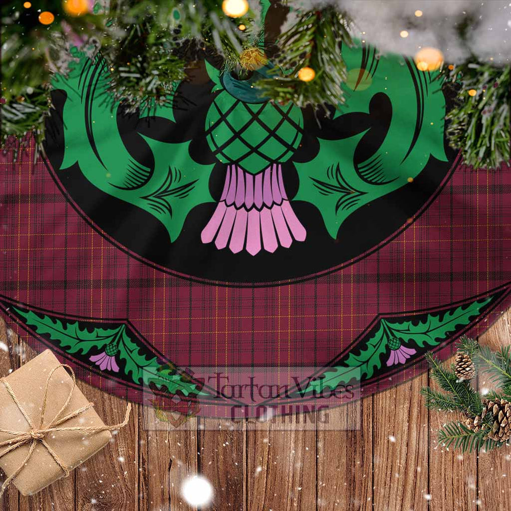 Tartan Vibes Clothing Williams of Wales Tartan Christmas Tree Skirt Scottish Thistle Style