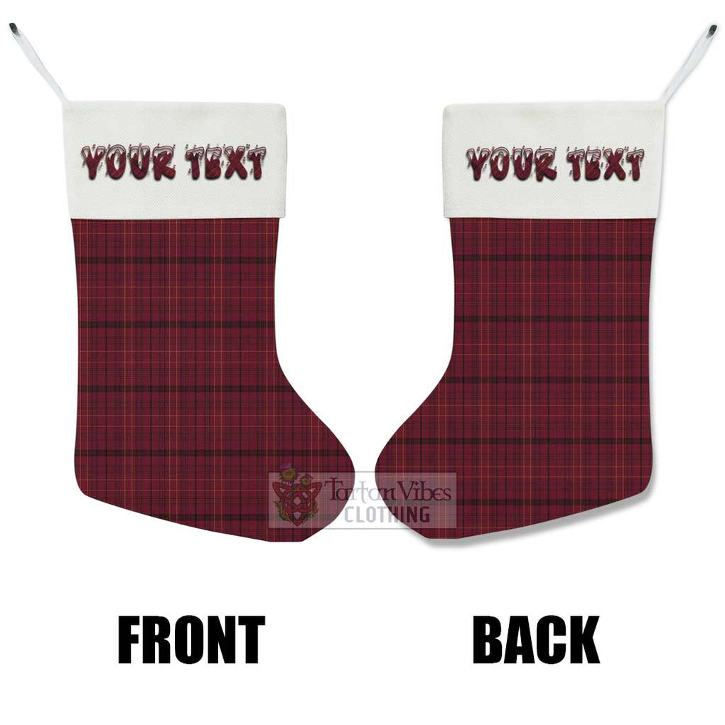 Tartan Vibes Clothing Williams of Wales Tartan Christmas Stocking with Personalized Text