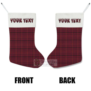 Williams of Wales Tartan Christmas Stocking with Personalized Text