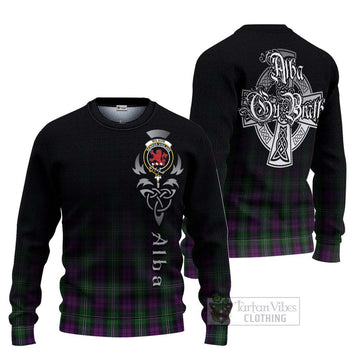 Wilson Tartan Ugly Sweater Featuring Alba Gu Brath Family Crest Celtic Inspired