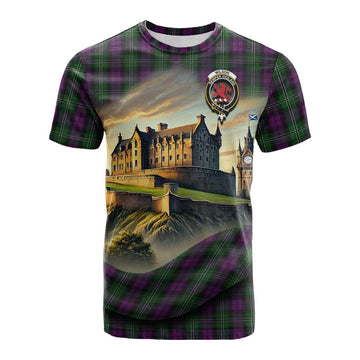 Wilson Tartan Family Crest Cotton T-shirt with Scottish Ancient Castle Style Kid's Shirt - Tartan Vibes Clothing