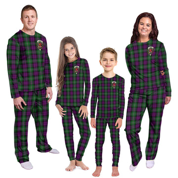 Wilson Tartan Pajamas Family Set with Family Crest