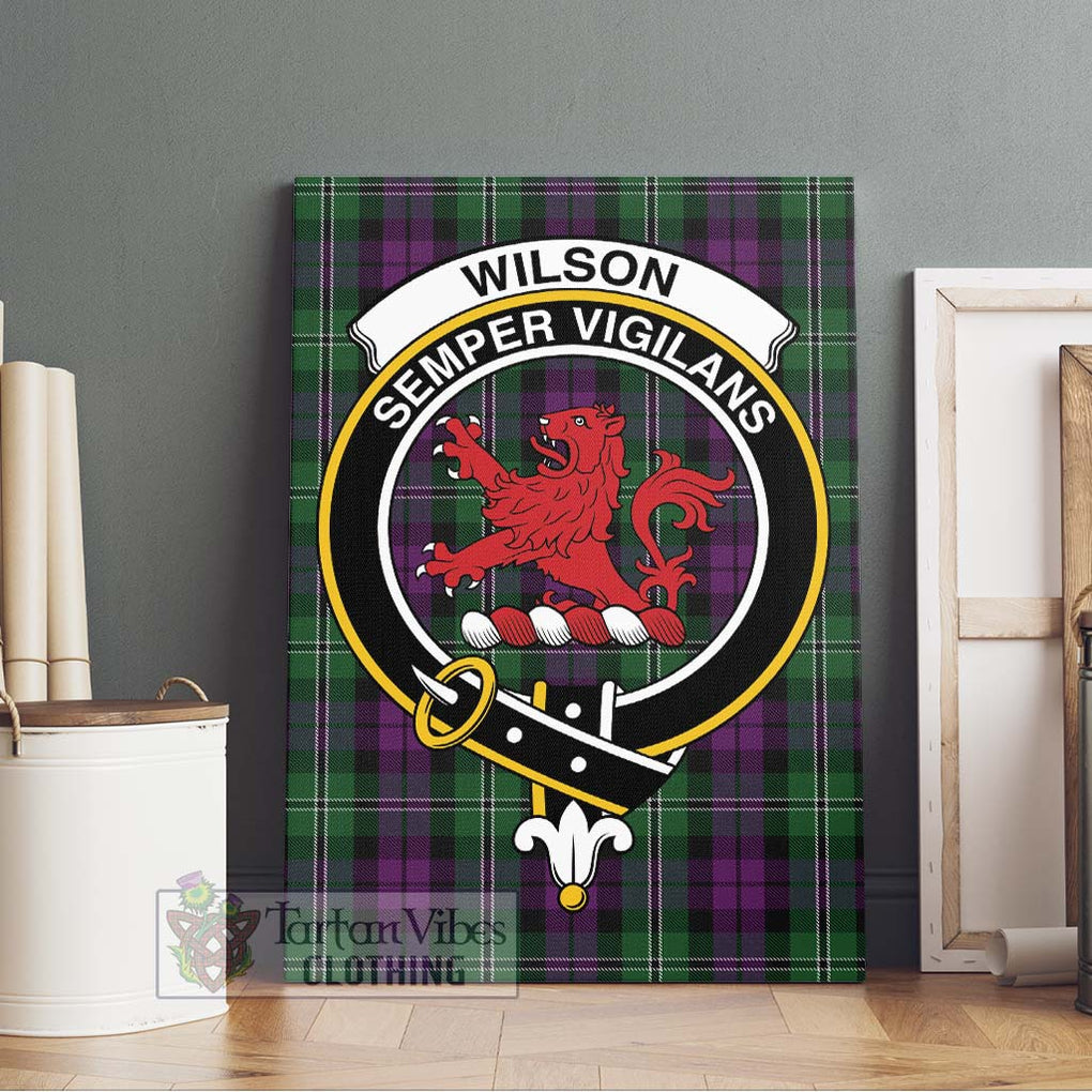 Wilson Tartan Canvas Print Wall Art with Family Crest Without Frame - Tartan Vibes Clothing