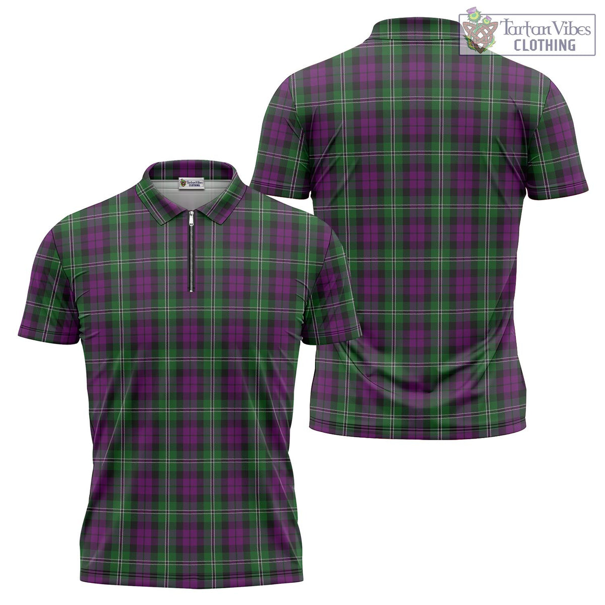 Wilson Tartan Zipper Polo Shirt Unisex - Tartan Vibes Clothing