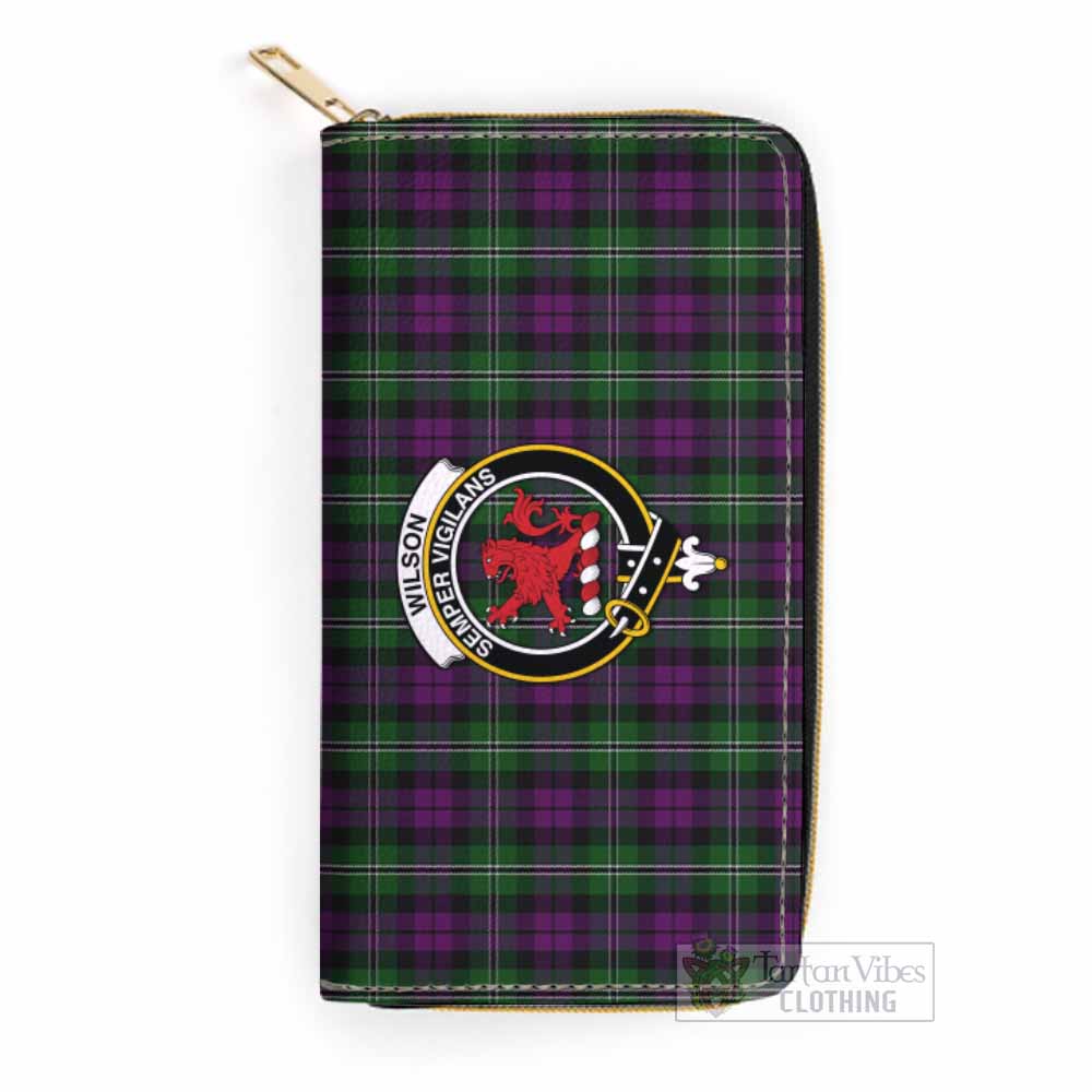 Wilson Tartan Women's Leather Wallet with Family Crest One Size 19.7*10.5*3.5 cm - Tartan Vibes Clothing