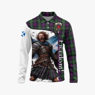 Wilson Crest Tartan Long Sleeve Polo Shirt Inspired by the Freedom of Scottish Warrior