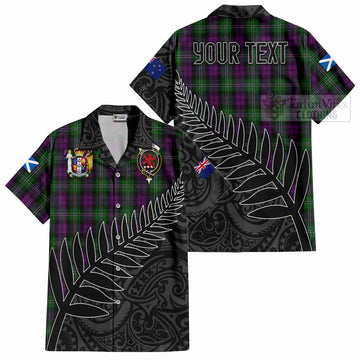 Wilson Crest Tartan Short Sleeve Button Shirt with New Zealand Silver Fern Half Style