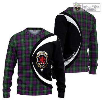 Wilson Tartan Ugly Sweater with Family Crest Circle Style