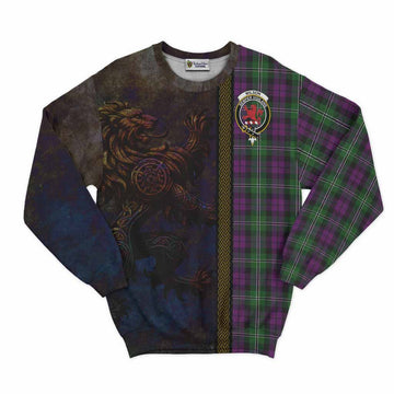 Wilson Tartan Family Crest Sweatshirt Alba Gu Brath Be Brave Lion Ancient Style Unisex - Tartan Vibes Clothing