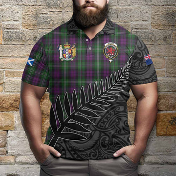 Wilson Crest Tartan Polo Shirt with New Zealand Silver Fern Half Style