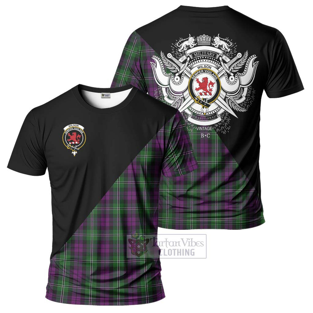 Wilson Tartan T-Shirt with Family Crest and Military Logo Style Kid's Shirt - Tartan Vibes Clothing