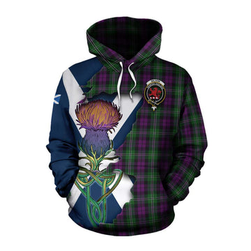 Wilson Tartan Family Crest Cotton Hoodie Scottish Thistle Celtic Inspired Pullover Hoodie XS - Tartan Vibes Clothing