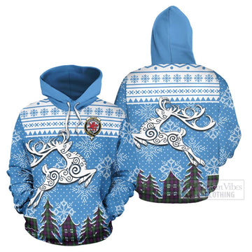 Wilson Clan Christmas Hoodie Celtic Reindeer Style