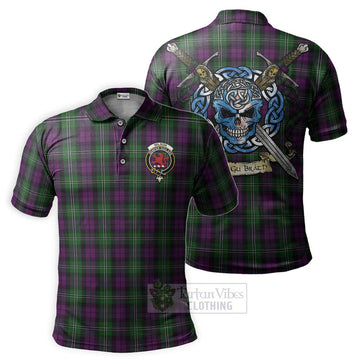 Wilson Tartan Polo Shirt with Family Crest Celtic Skull Style Kid - Tartan Vibes Clothing