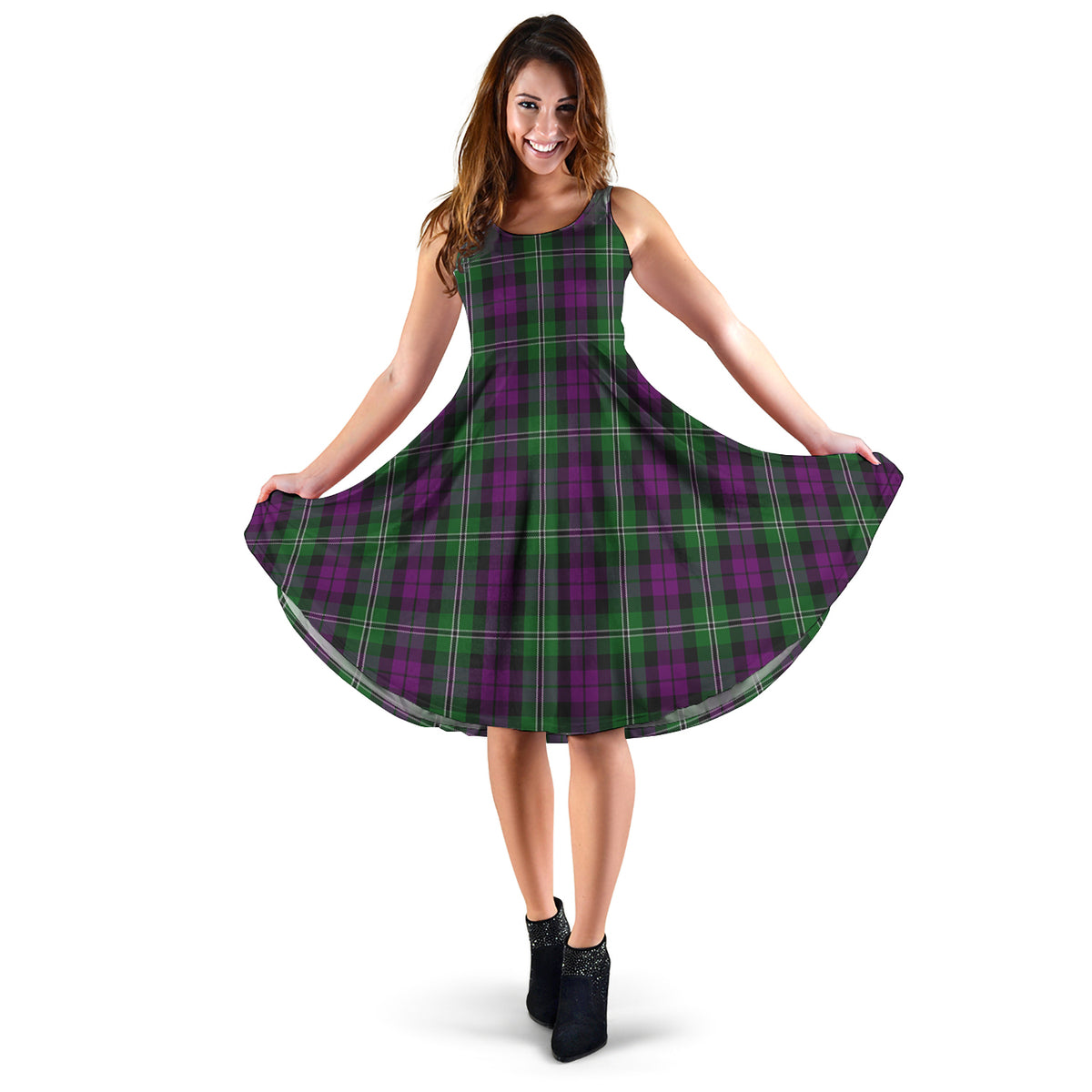 Wilson Tartan Sleeveless Midi Womens Dress XL - Tartan Vibes Clothing