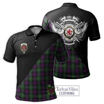 Wilson Tartan Polo Shirt with Family Crest and Military Logo Style Kid - Tartan Vibes Clothing