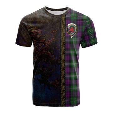 Wilson Tartan Family Crest Cotton T-shirt Alba Gu Brath Be Brave Lion Ancient Style Kid's Shirt - Tartan Vibes Clothing
