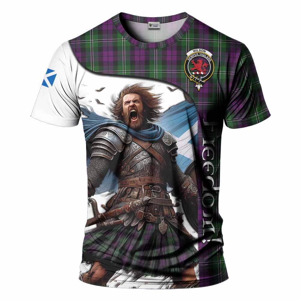 Wilson Crest Tartan T-Shirt Inspired by the Freedom of Scottish Warrior