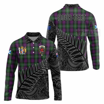 Wilson Crest Tartan Long Sleeve Polo Shirt with New Zealand Silver Fern Half Style