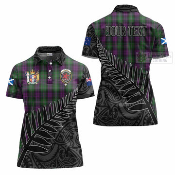 Wilson Crest Tartan Women's Polo Shirt with New Zealand Silver Fern Half Style