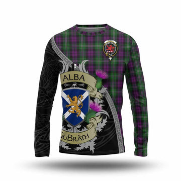 Wilson Tartan Family Crest Long Sleeve T-Shirt Lion Rampant Royal Thistle Shield Celtic Inspired Unisex - Tartan Vibes Clothing
