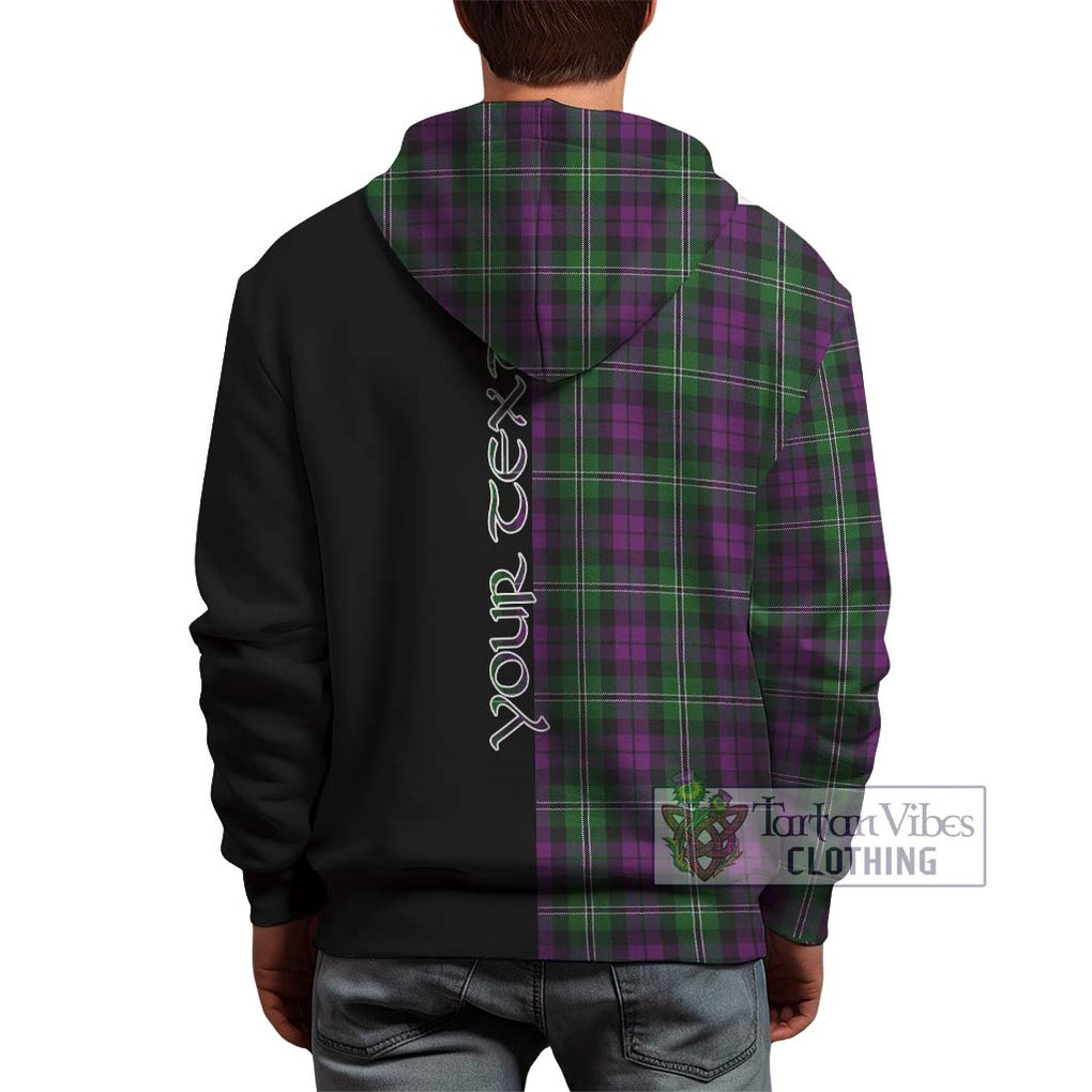 Wilson Tartan Hoodie with Family Crest and Half Of Me Style - Tartanvibesclothing Shop