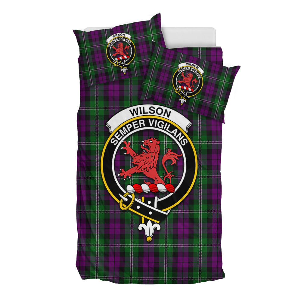 Wilson Tartan Bedding Set with Family Crest - Tartan Vibes Clothing