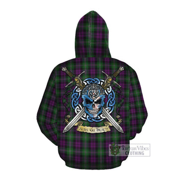 Wilson Tartan Cotton Hoodie with Family Crest Celtic Skull Style Pullover Hoodie - Tartan Vibes Clothing