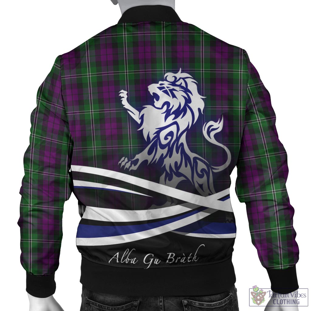 Wilson Tartan Bomber Jacket with Alba Gu Brath Regal Lion Emblem - Tartan Vibes Clothing