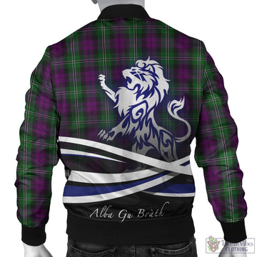 Wilson Tartan Bomber Jacket with Alba Gu Brath Regal Lion Emblem