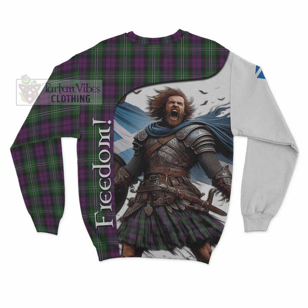 Tartan Vibes Clothing Wilson Crest Tartan Sweatshirt Inspired by the Freedom of Scottish Warrior