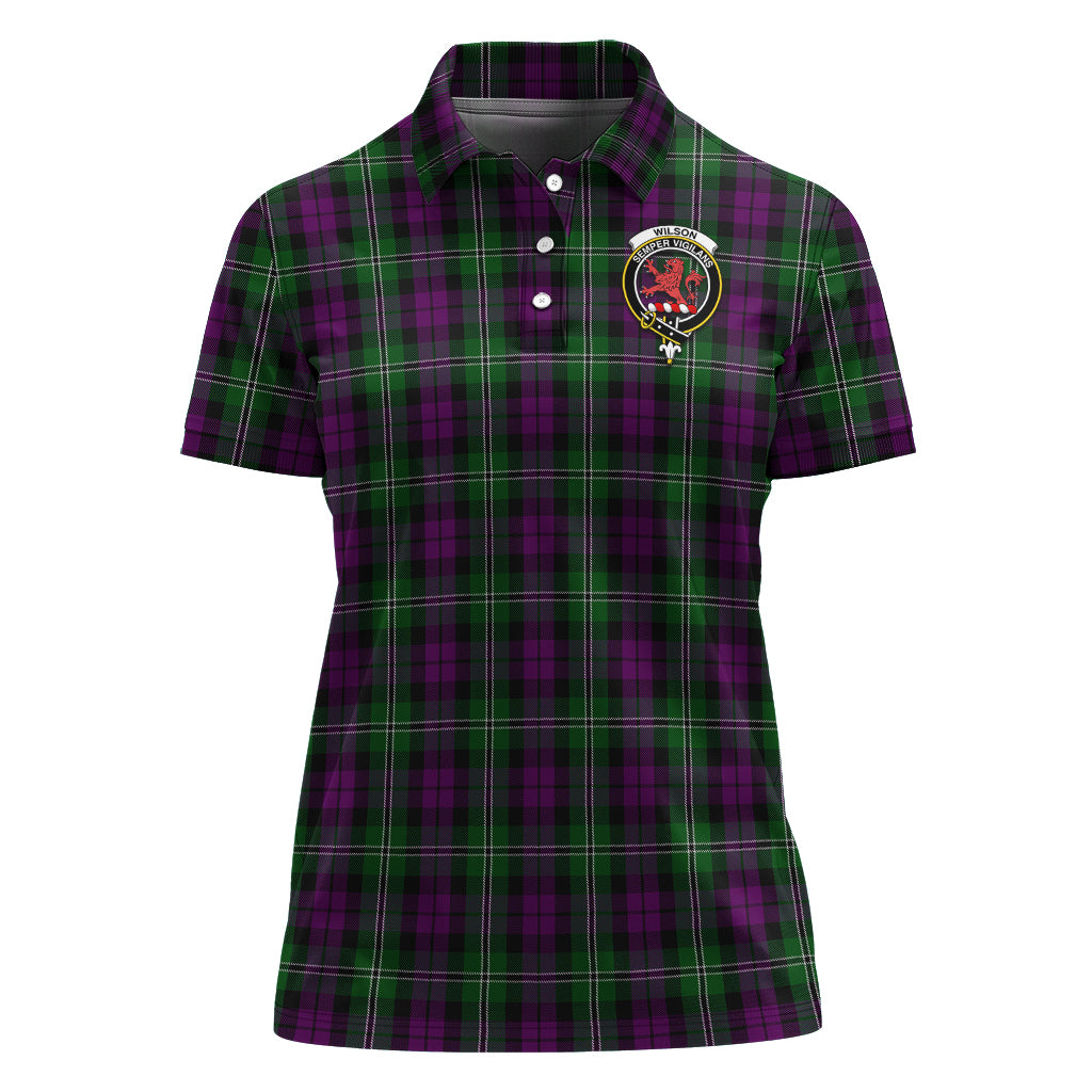 Wilson Tartan Polo Shirt with Family Crest For Women - Tartan Vibes Clothing