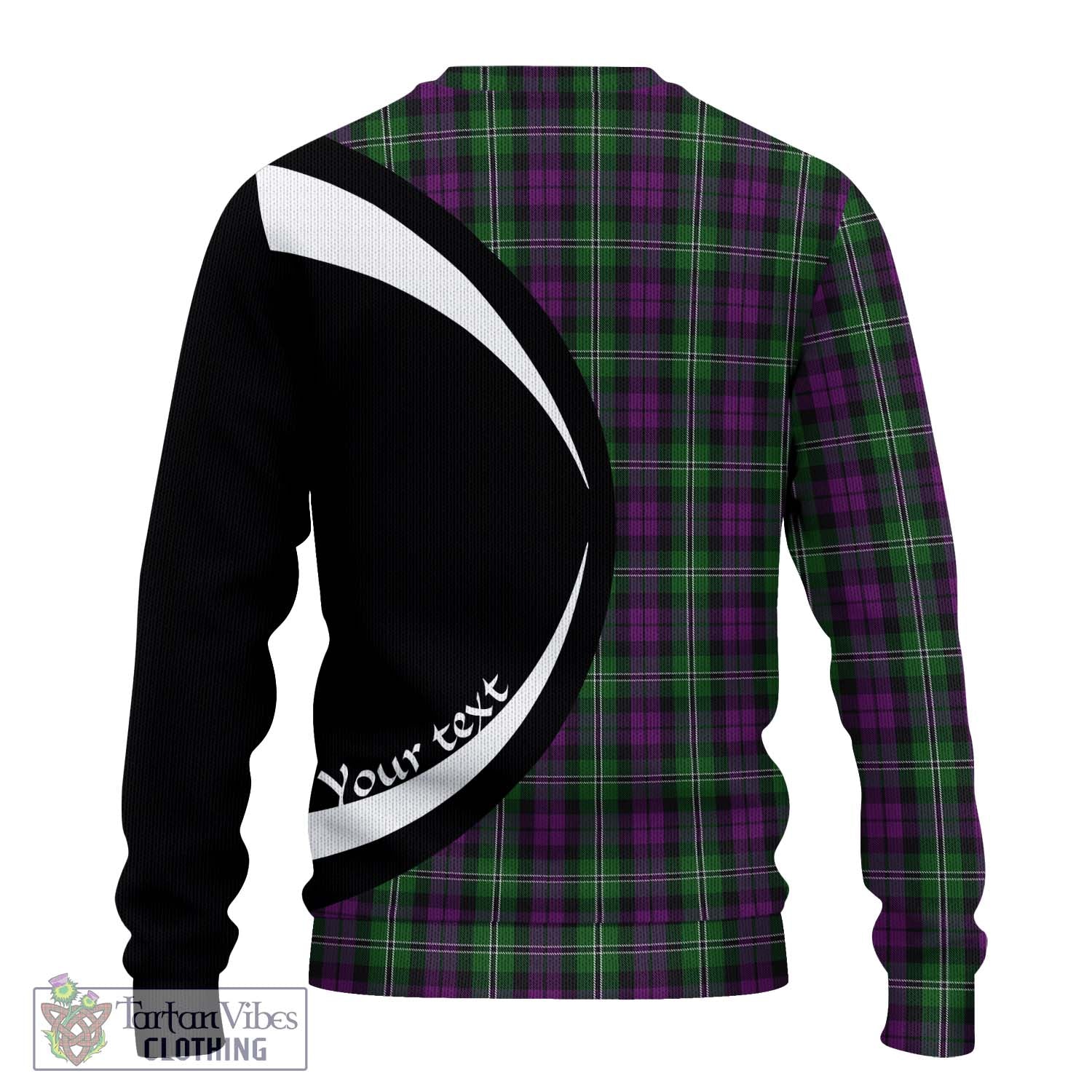 Wilson Tartan Knitted Sweater with Family Crest Circle Style - Tartan Vibes Clothing